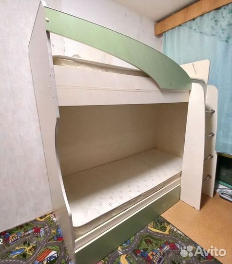 2х ярусная кровать с матрасами