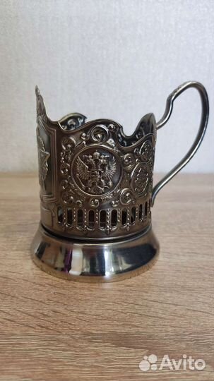 Подстаканник никелированный 