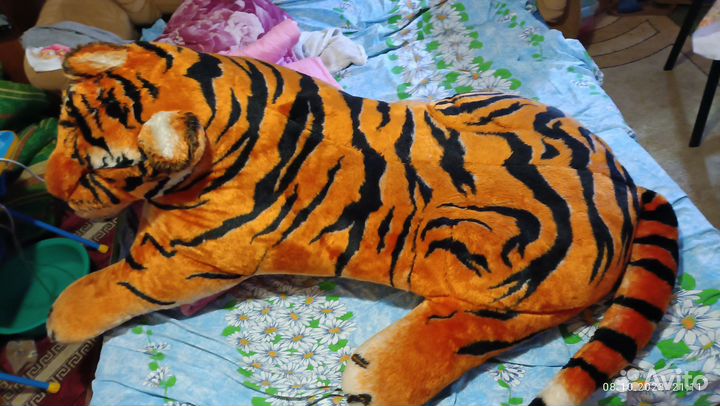 Мягкая игрушка тигр 130 см (210см с хвостом)