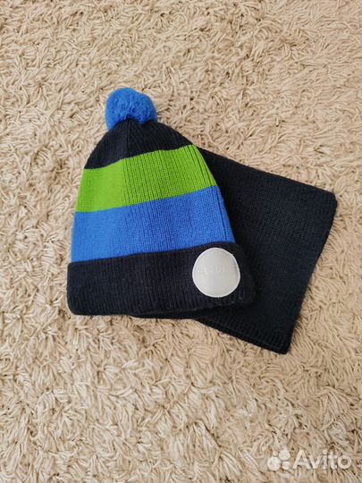 Комплект шапка и снуд для мальчика Button Blue