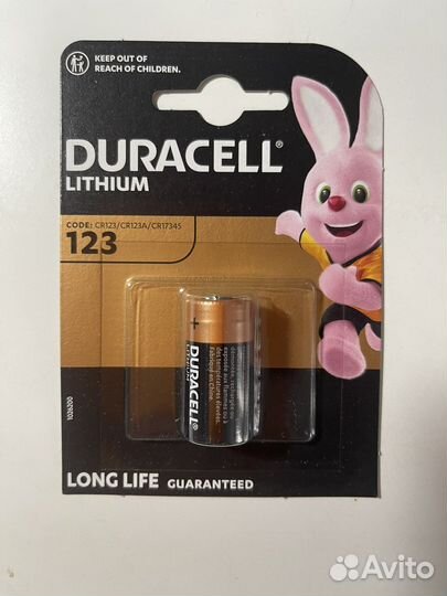 Батарейки duracell 123