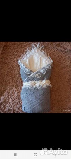 Конверт одеяло на выписку зимний