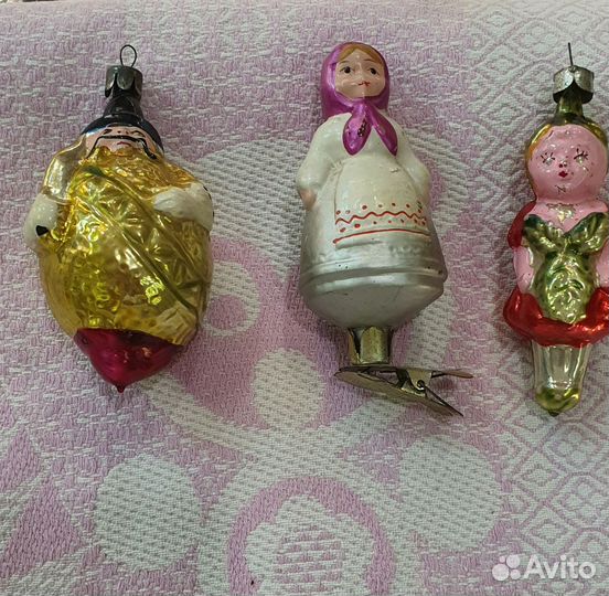 Елочные игрушки СССР на прищепке и подвесе