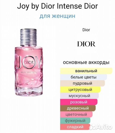 Joy by Dior Intense Dior 50 мл Новый оригинал