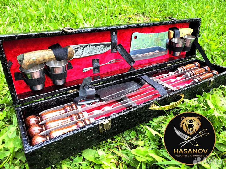 Подарочный шашлычный набор для пикника