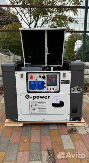 Генератор дизельный 10 kW G-power однофазный