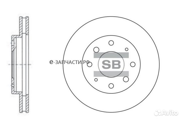 Sangsin brake SD1041 Диск тормозной