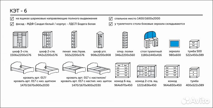 Тумба прикроватная