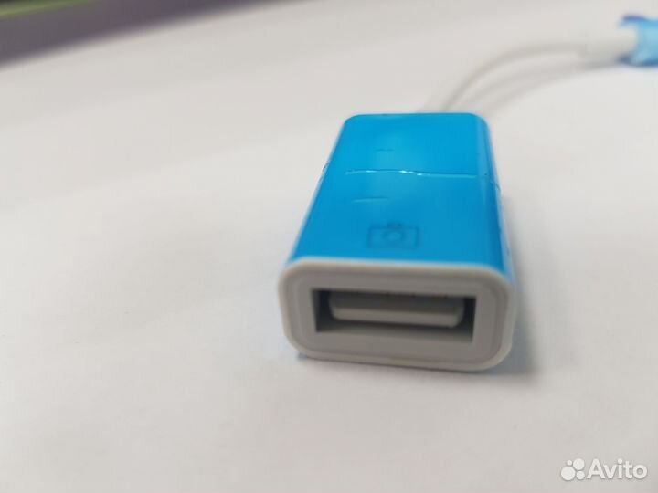 Переходник lightning на USB кабель OTG на проводе