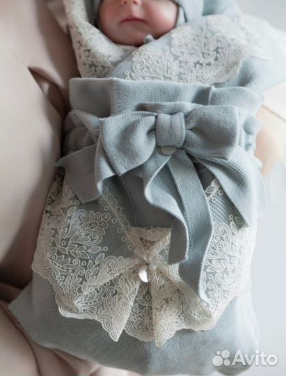 Плед и бант на выписку Наследник Выжанова