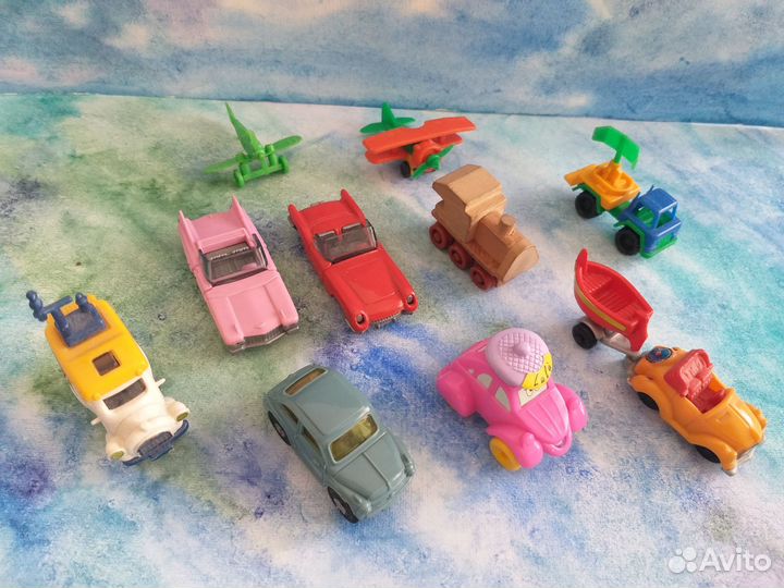 Игрушки из киндер сюрприза 90-х транспорт
