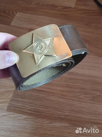 Ремень армейский кожаный