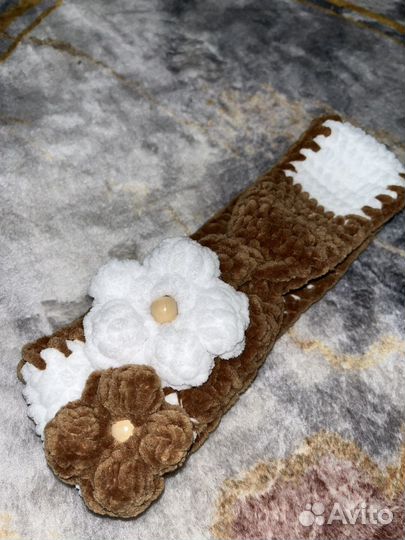 Плюшевая повязка на голову