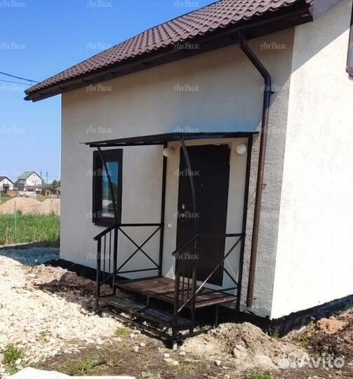 Лестница к дому козырек крыльцо Входная группа