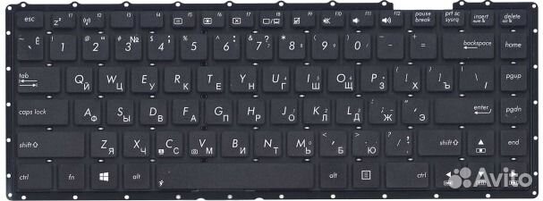 Клавиатура Asus X451 без рамки черная