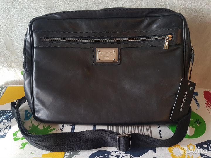 Мужская кожаная сумка Dolce & Gabbana новая