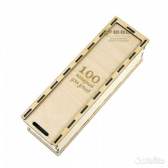 Набор номерков для 100 ульев (коробка дерево)