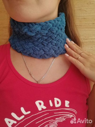 Вязаный шарф снуд