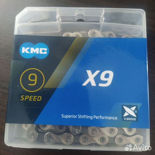 Цепь KMC X9, EPT, SL 9ск 116зв / Roxter Z90 / Taya