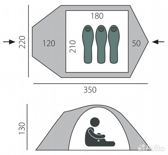 Палатка 3-местная Btrace Canio 3