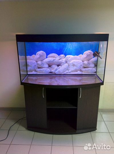 Аквариум 400 полукруглый, свет биофильтр тумба