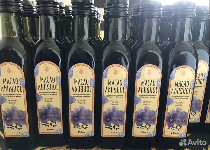 Льняное масло холодного отжима 250 мл.(стекло) опт