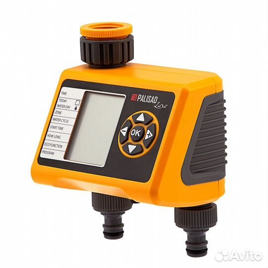 Таймер для полива на 2 линии, электронный Palisad