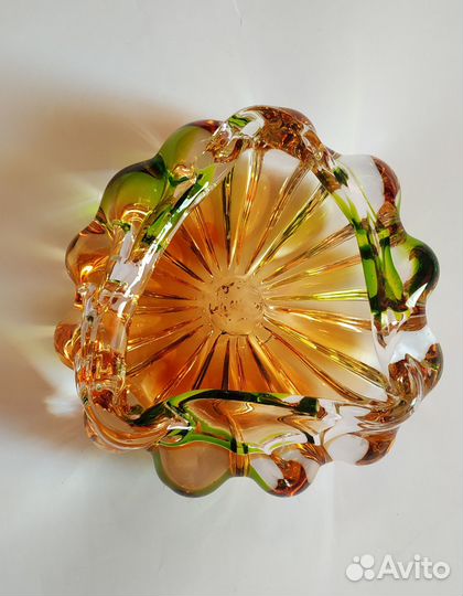 Пепельница гутное стекло СССР