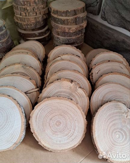 Спилы дерева для творчества и декора