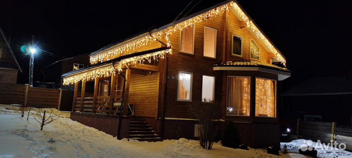 Праздничное оформление, монтаж гирлянд