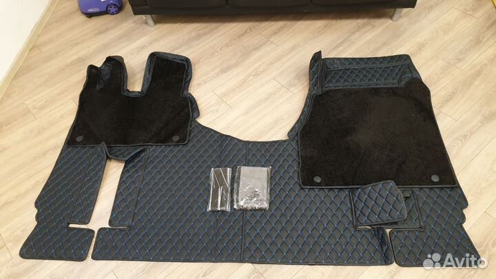 3d коврики из экокожи Mercedes Actros мр4 ровн пол