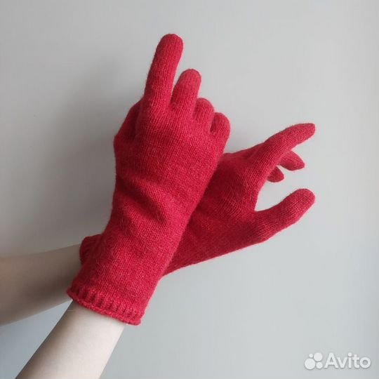 Перчатки 50 альпака, 50 меринос. Ручная работа