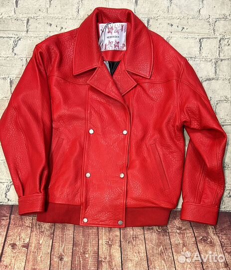 Nebraska кожаный бомбер 44-52