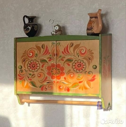 Шкафчик для кухни навесной СССР хохлома
