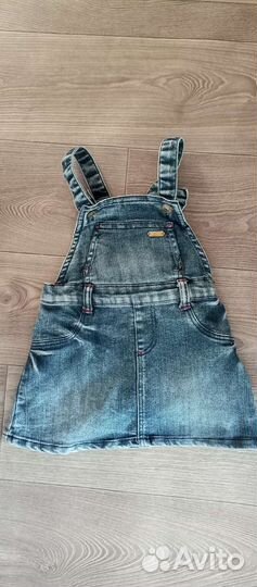 Джинсовый комбинезон для девочки 98