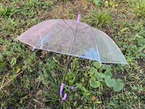 Прозрачный зонт праздничный