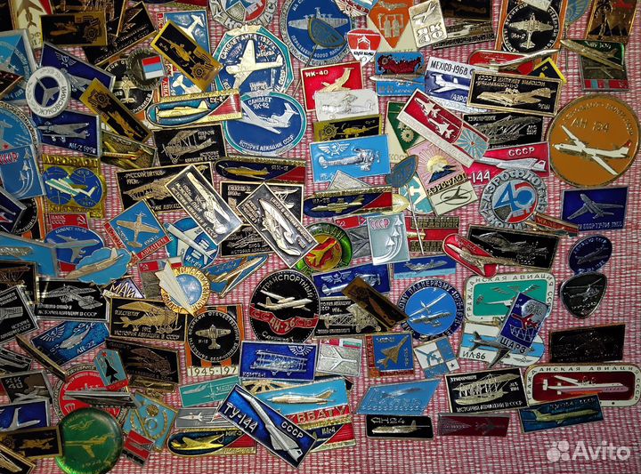 Авиация СССР 300 штук лот знаков люкс состояние