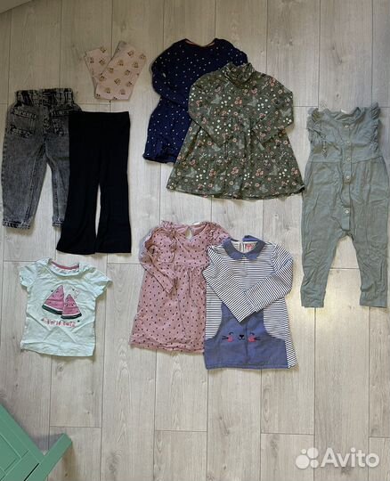 Детские вещи для девочки пакетом 86-98 размеры