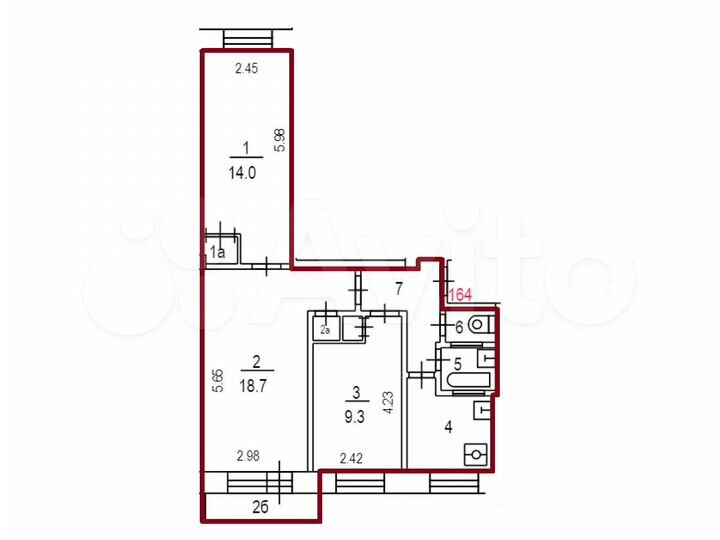 Аукцион: 3-к. квартира, 56,9 м², 6/9 эт.