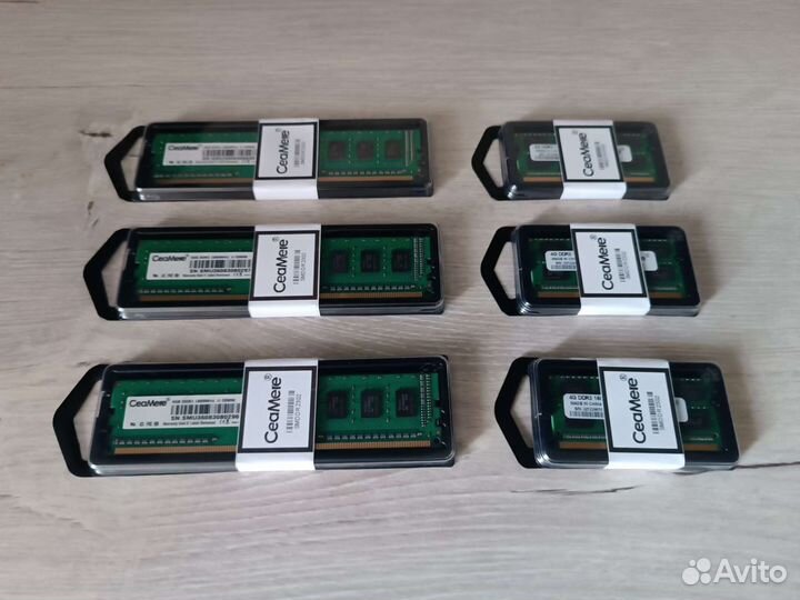 Память Ceamere DDR3/DDR4 4/8 Gb 1600/3200 MHz