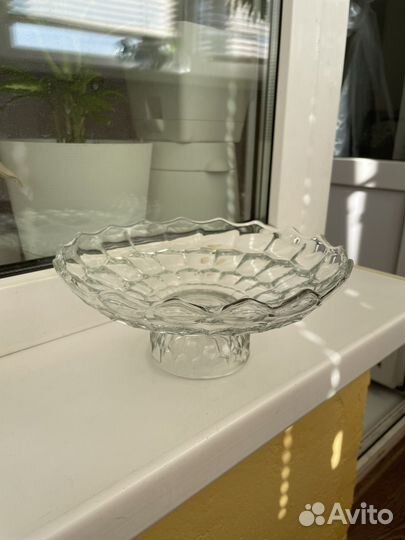 Ваза для фруктов хрусталь