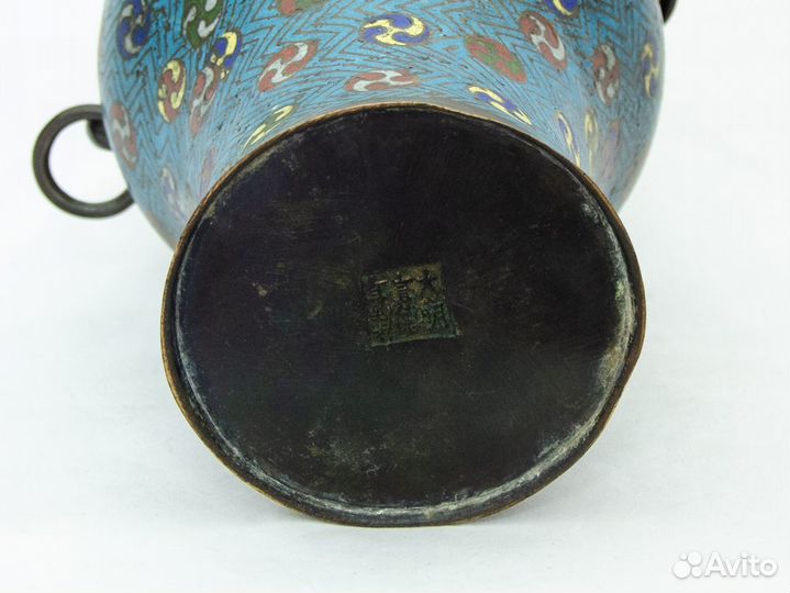 Антикварная ваза династии Мин 15 век Бронза 24см