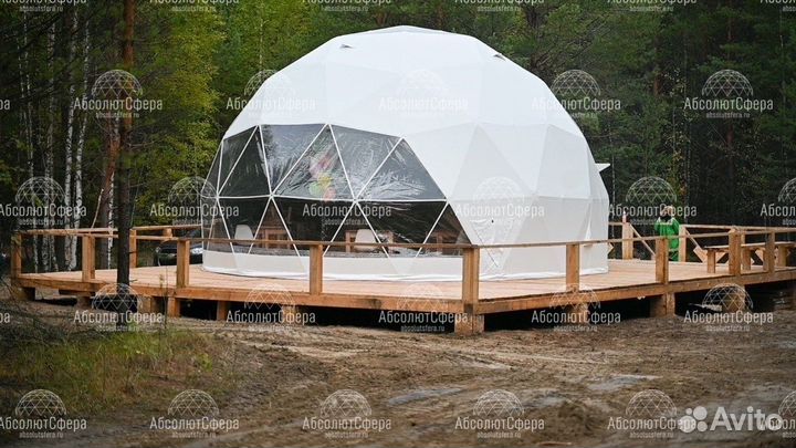 Зимний геокупол D7 шатер для глэмпинга