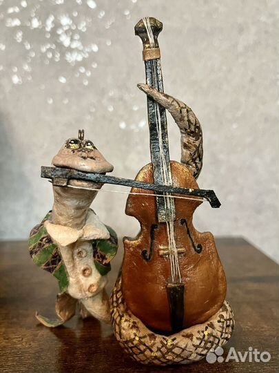 Ватная игрушка Змея