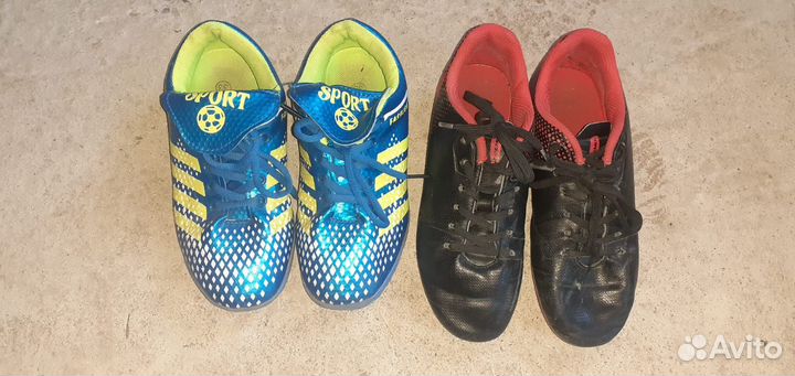 Футбольные бутсы, форма и защита на мальчика