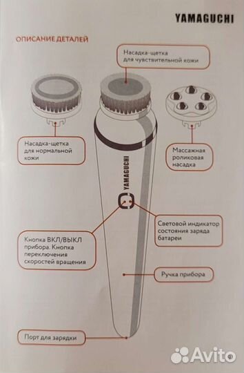 Прибор для ухода за кожей лица 3 в 1 yamaguchi
