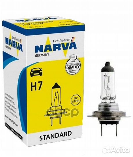 Лампа H7 12V 55W (1 шт в блистере) 483284000 Narva