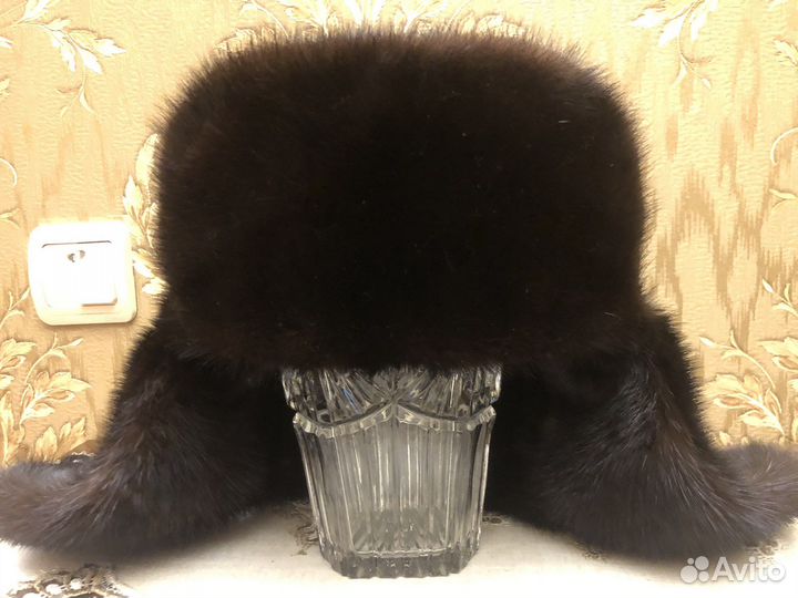 Шапка ушанка норковая