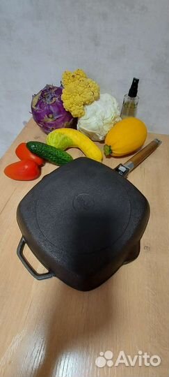 Чугунная сковорода гриль