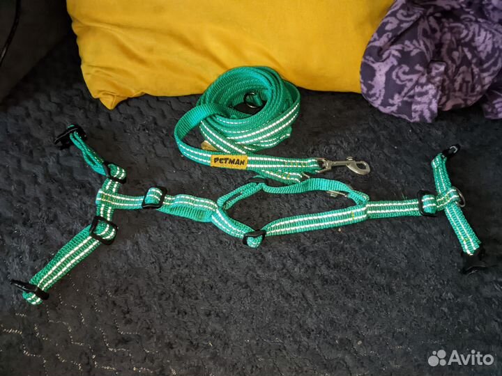 Анатомическая шлейка и поводок-перестежка